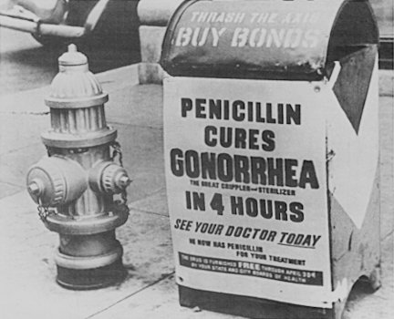 Penicillin cures gonorrhea